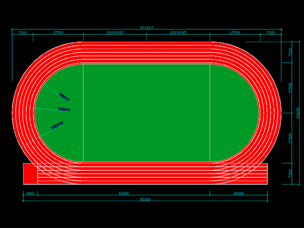 200米塑膠跑道面積怎么計算？具體預算是多少？